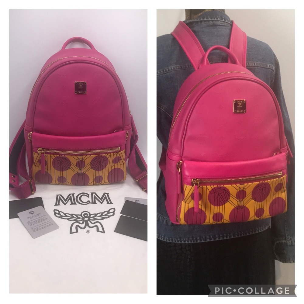 RARE Authentic MCM Backpack, Care Cards & Dust Bag